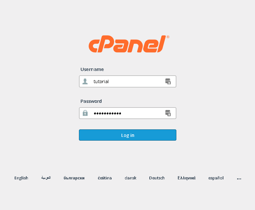 Login cPanel