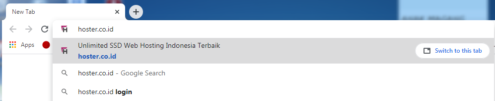 Halaman utama hoster.co.id