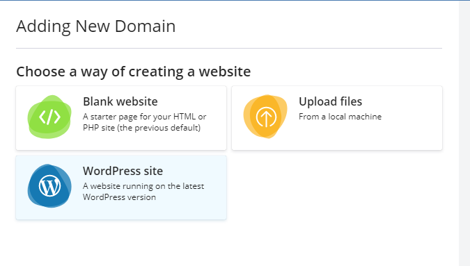 Formulir detail domain baru Plesk