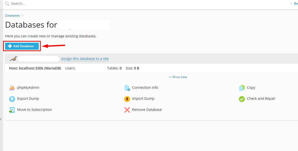 Cara Membuat Database di Plesk Panel