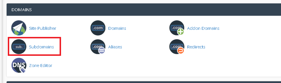 Cara membuat Subdomain Di cPanel - Menu Subdomain